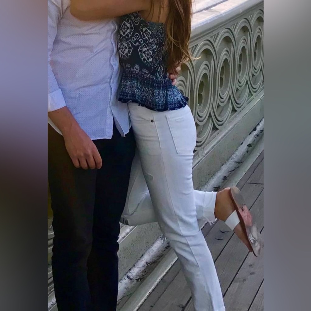 Levi’s white jeans